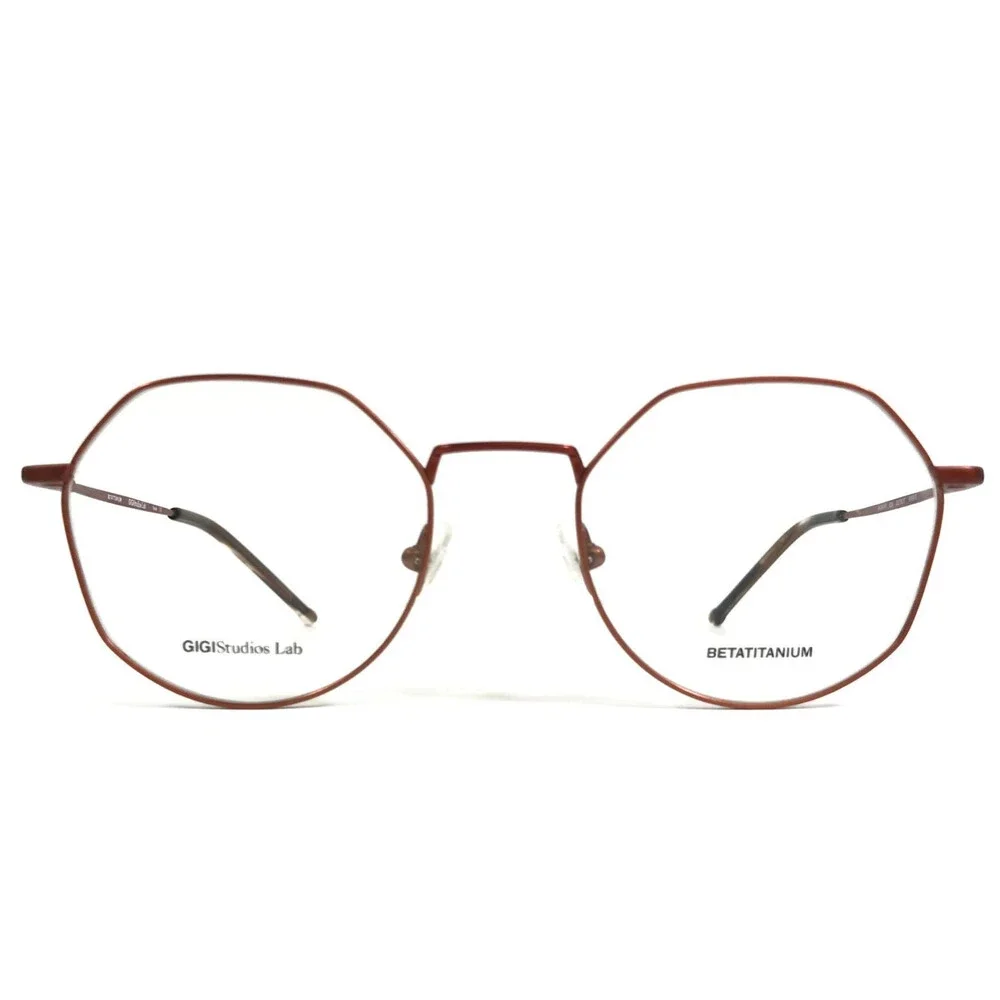 Gigi Studios Eyeglasses Frame DETROIT 8069/8 Matte Rust Bronze Brown 49-20-140